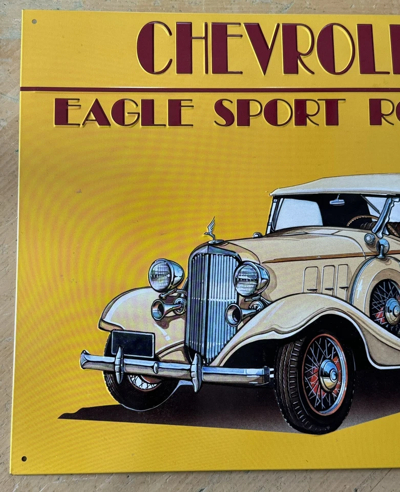 CHEVROLET EAGLE SPORT ROADSTER Embossed Metal Sign - 12" x 16" - Made in the USA - Image 3 of 4