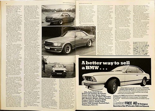 MOTOR MAGAZINE 20-APR-85 - AMG Mercedes 500 SEC C126, Subaru 1.8 RX Turbo - Picture 7 of 7