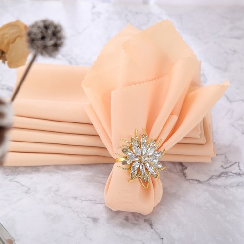 6Pcs Polyester Napkin Cloth Wedding Banquet Restaurants Hotel Dinner Table Decor - Picture 13 of 14
