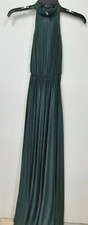 ASOS Tall Halter Pleated Waisted Maxi Dress Dark Green Size 0