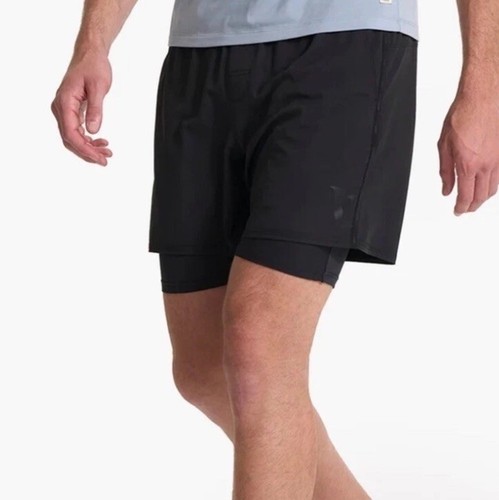 Vuori Shorts Fullerton Lined Mens Athletic Workout Black S Inseam 6” - Picture 12 of 13