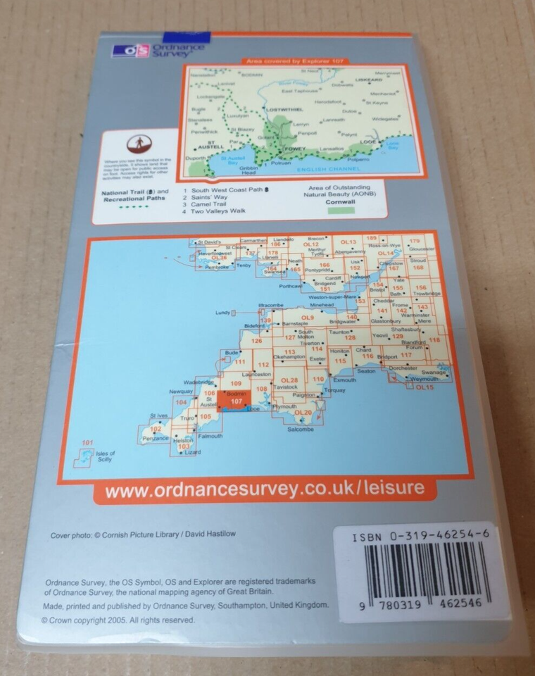 Ordnance Survey Explorer Active Laminated Map CHOOSE A MAP MANY ...