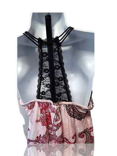 Babydoll Secret Treasures talla S nuevo con etiquetas, rosa con cachemira multicolor. NS-21 - Imagen 4 de 9