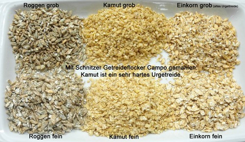 Schnitzer Flockenquetsche Campo Flocker Getreideflocker - Steinwalzen - Bild 4 von 4