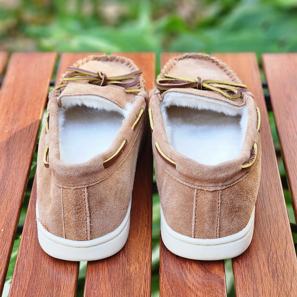 Chinelos Rockport indoor outdoor camelo cáqui marrom camurça Moc tamanho 9 M - Imagem 3 de 4