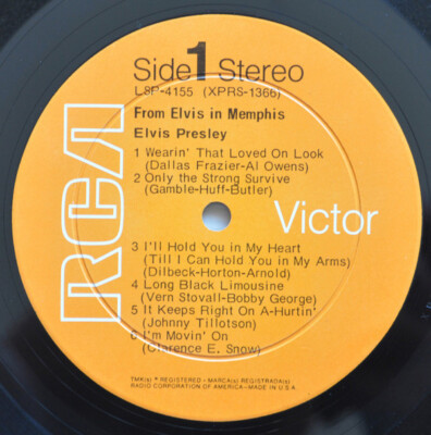 Elvis Presley - From Elvis In Memphis - RCA Victor - LSP-4155 - LP
