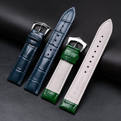 Women's Men's Genuine Leather Watch Strap Band Replacement Watchband 12-26mm - Picture 7 of 24