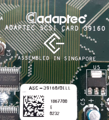 Adaptec 39160 SCSI Card / ASC-39160/DELL | eBay
