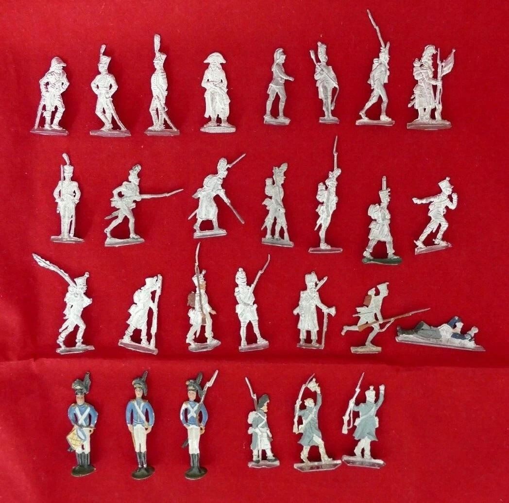 27 Soldats Allemands WW1, Figurines étain Plates Zinnfiguren, Peintes Atelier