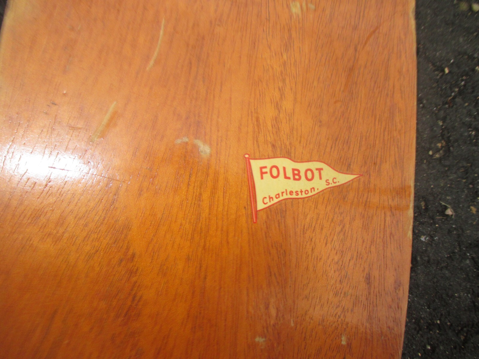 Vintage FOLBOT Kayak  9' wood kayak paddle with color logo Two piece #2