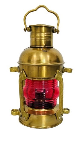 Antique Brass Miner Lamp Nautical Maritime Ship Boat Miner Green lampHome Decor