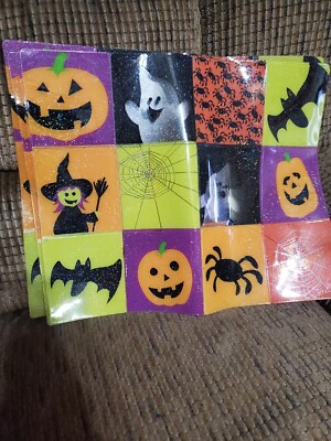 Vinyl Table Place Mat Halloween Pumpkin Witch Ghost Spider Set Of 4 Table Decor 