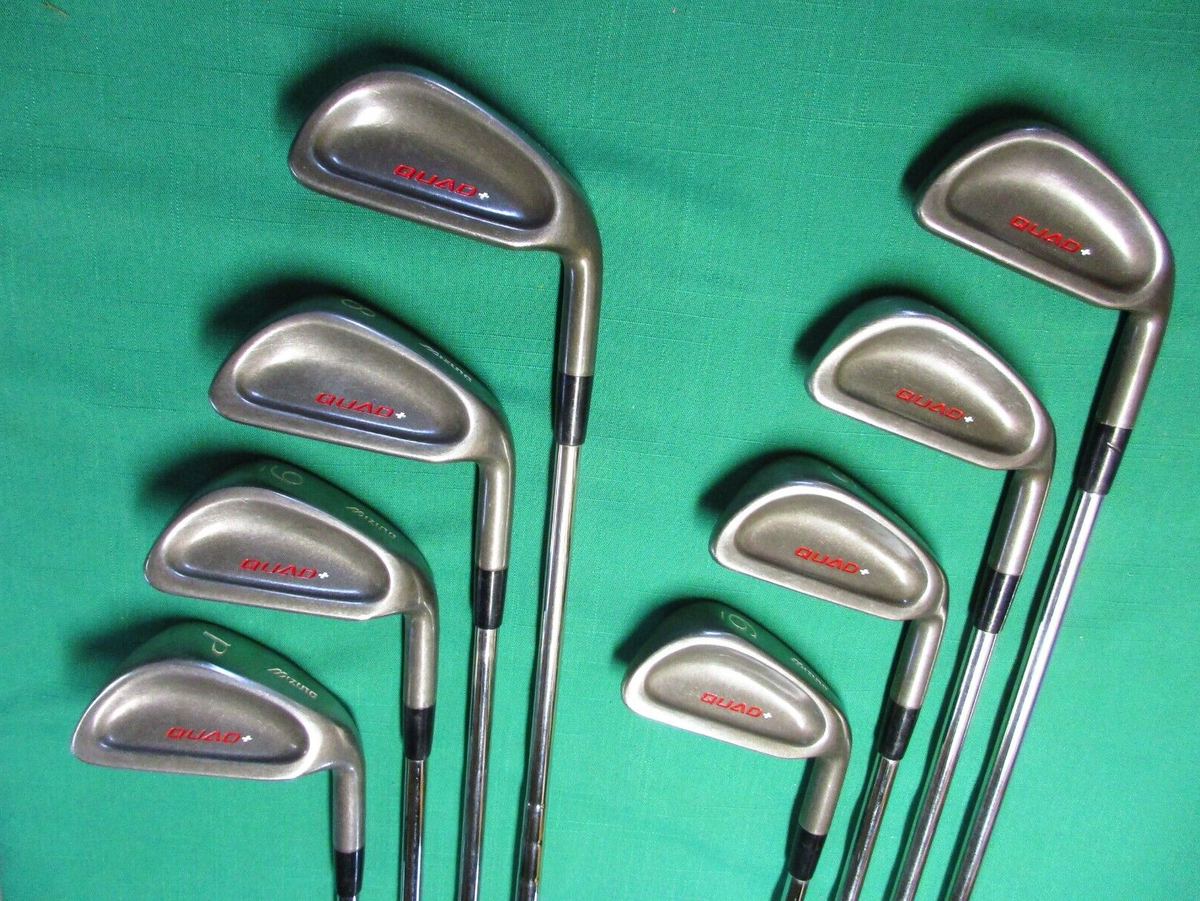Mizuno Quad+ Irons 3-PW Steel R Flex Shafts - All Original