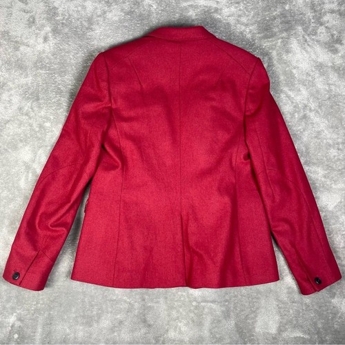 Rag&Bone Blazer Womens 8 Lexington Red Wool Button Career Preppy Outerwear - 第 5/8 張圖片