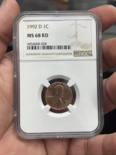 1992-D 1c NGC MS68 RD Lincoln Penny Cent Coin Red