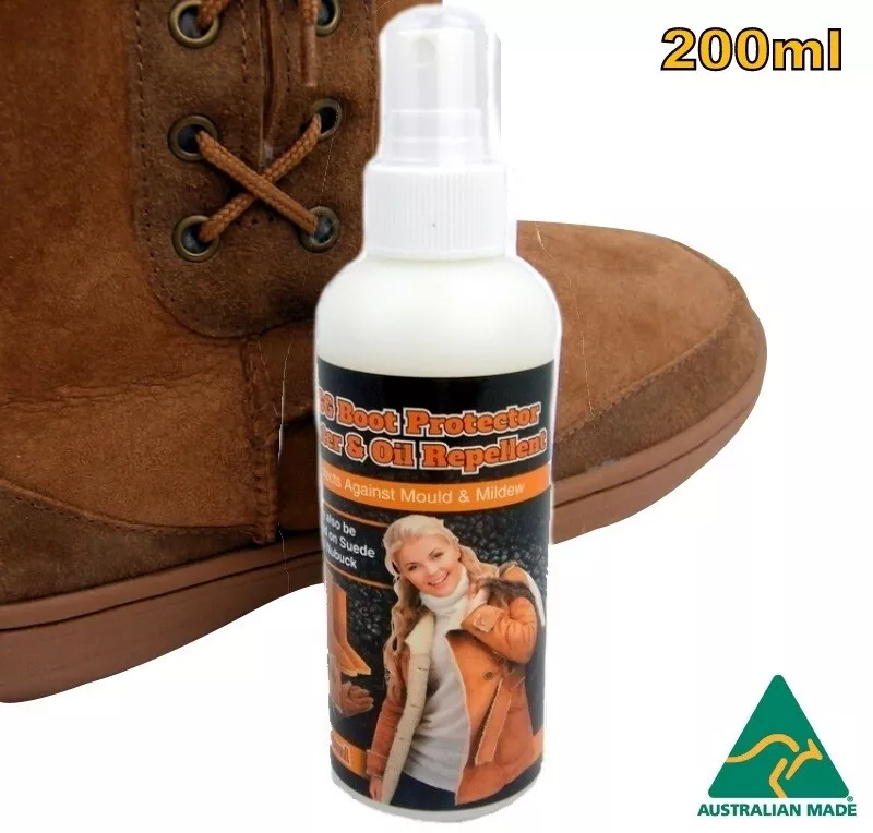 SHOE PROTECTOR WATER REPELLENT SPRAY Ugg BOOTS HATS LEATHER NUBUCK FABRIC  STAINS