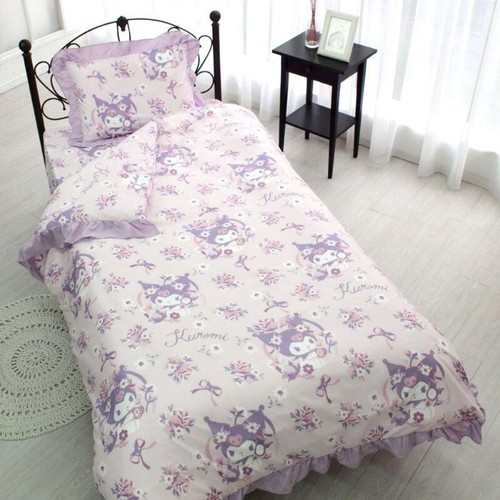 Sanrio Kuromi Volume Ruffles Single bed Duvet Cover 3 Piece set Japan