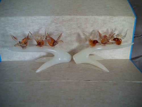 ELIO RAFAELLI MURANO BIRDS ON TWO BRANCH WITH DEFECTS SIGNED BY ARTIST - Picture 4 of 12