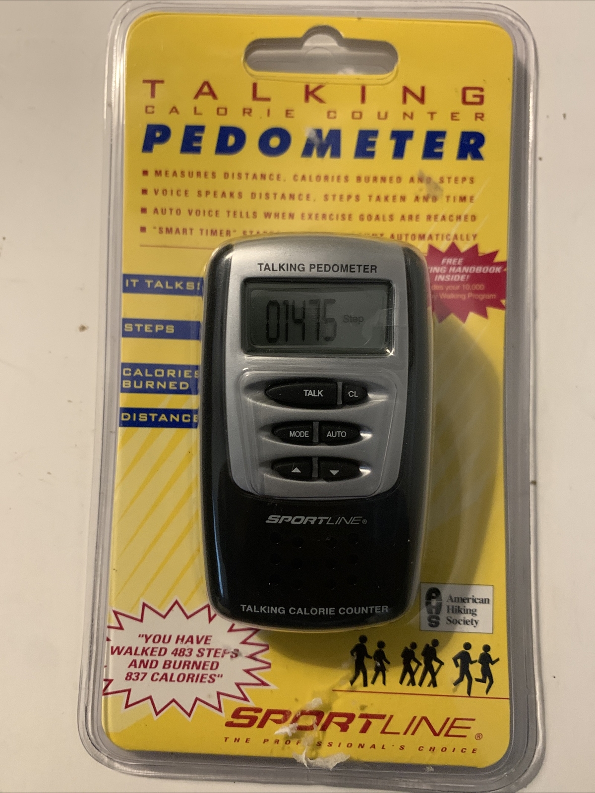 Sportline Electronic Pedometer Walking Jogging Step Count & Distance