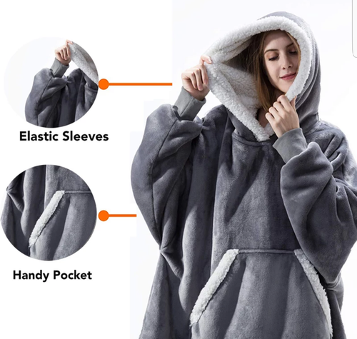 COPERTA GIACCA FELPA MAGLIONE TAGLIA UNICA PILE FELPATO UOMO DONNA - Picture 2 of 9