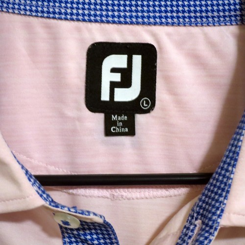 FootJoy Shirt Mens Large Short Sleeve Golf Polo Light Pink Solid - Picture 3 of 6