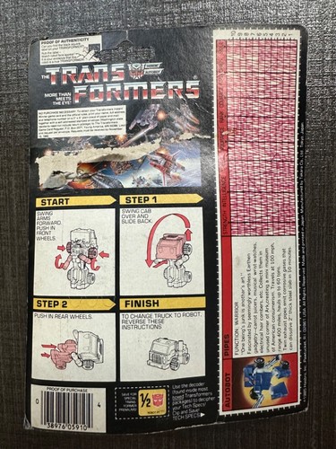 Vintage G1 Hasbro Transformers Minibot Pipes Bubble still Almost Attached New - Picture 2 of 11