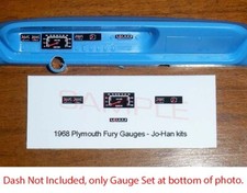 1968 Plymouth Fury Gauge Faces For Johan 125 Scale Kitsplease Read Description