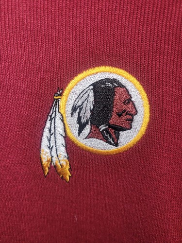 Washington Redskins NWT Deadstock Large Mens Burgundy Embroidered Logo Sweater - Picture 2 of 15