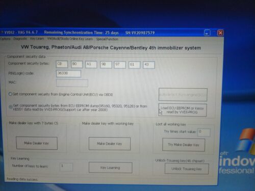 2008-10 VW Touareg KESSY Continental Module IMMO PIN Service Mail-in - Picture 3 of 3