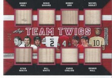 2017-18 Leaf Stickwork Team Twigs 8 HULL SAVARD ORR GOULET MIKITA ++ 3/3 Red