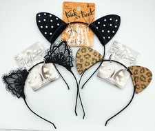 Sc nci Assorted Halloween Cat Ears Headband Lot of 3 