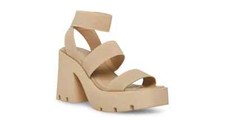 MADDEN GIRL Womens 1-1/2" Platform Templee Slip On 4" Heeled Sandal TEMP02J1 NIB