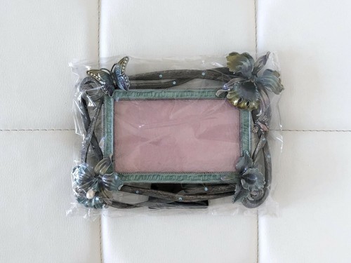 NIB! RUCINNI SWAROVSKI 5.5x7.5 Crystal Orchid Christmas Gift Picture Photo Frame - Picture 4 of 9