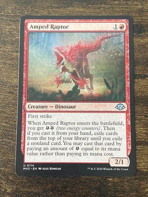 Magic the Gathering Modern Horizons 3 Uncommon Amped Raptor #114 Magic the Gathering Modern Horizons 3 Uncommon Amped Raptor #114