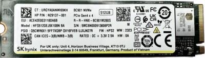SK hynix 512GB M.2 NVMe SSD PCIe 4.0 x4 2280 BC901 PC Laptop Notebook Festplatte