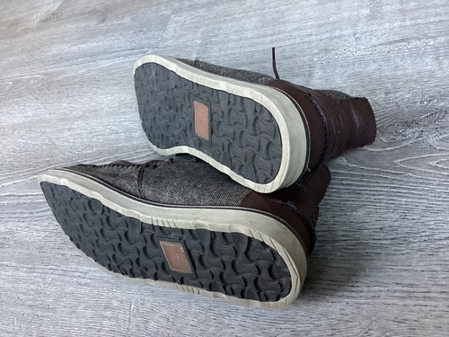 TOMS Mens Searcher Ankle Boots Size 10 Lace Up Chocolate Brown Woolen 10010816 - Picture 12 of 12