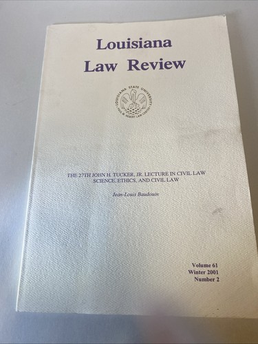 Louisiana Law Review Volume 61 Winter 2001 Number 3 - Picture 5 of 5