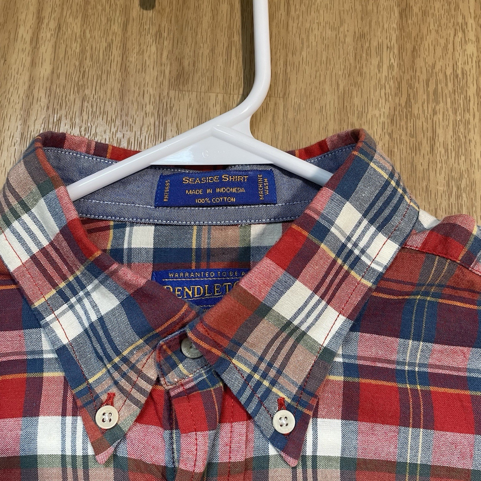 Pendleton Button Shirt Men’s Medium Plaid Short S… - image 2