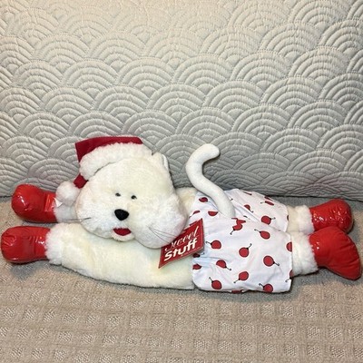 NWT 1994 VTG Sweet Stuff Doze Clothes 17  Plush Christmas Kitty Cat Zip Pocket