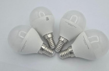 4x LED MINI GLOBE FROSTED BULB E14 5.6W Warm 470LU Dimmable RS PRO