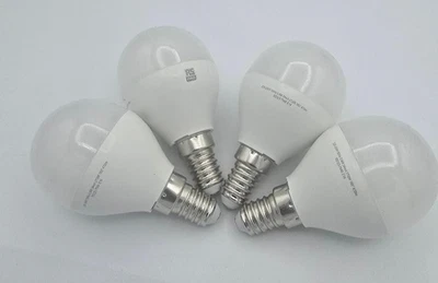 8 x LED MINI GLOBE FROSTED BULB E14 5.6W Warm 470LU Dimmable RS PRO