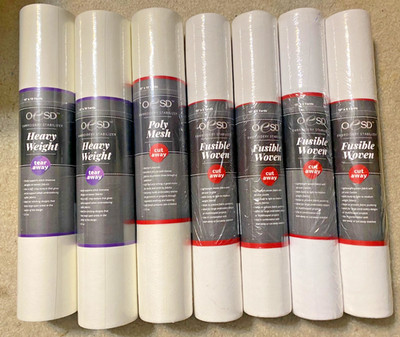 OESD Embroidery Stabilizer, Heavy Weight / Fusible Woven / Poly Mesh Value Pack