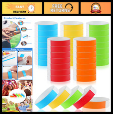 500 Pcs Disposable Paper Wristbands for Events - Colorful Mixed Bands, Durable 