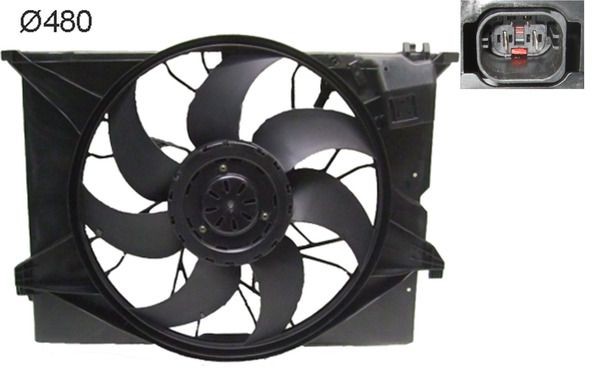 Engine Cooling Fan 480mm Diameter Fits Mercedes-Benz S-Class MAHLE CFF486000S
