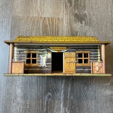 VINTAGE 1950's ROY ROGERS MARX PLAYSET BAR M RANCH TIN LITHO CABIN TOY
