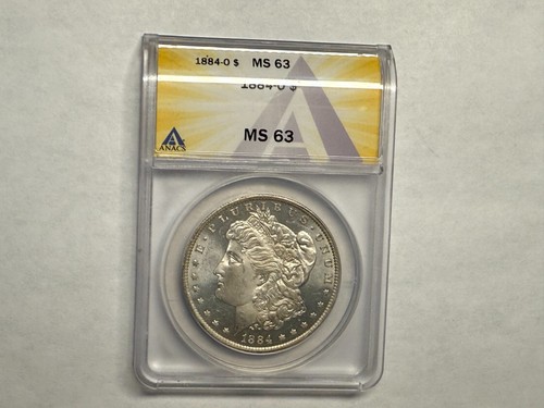 1884-O Wahl BU Morgan Silber Dollar mit milder Spiegelung. ANACS MS63. #q230