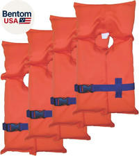4-Pack of PFD Life Vests, Uscg-Approved Type II Life Jackets, Universal Size, Fl