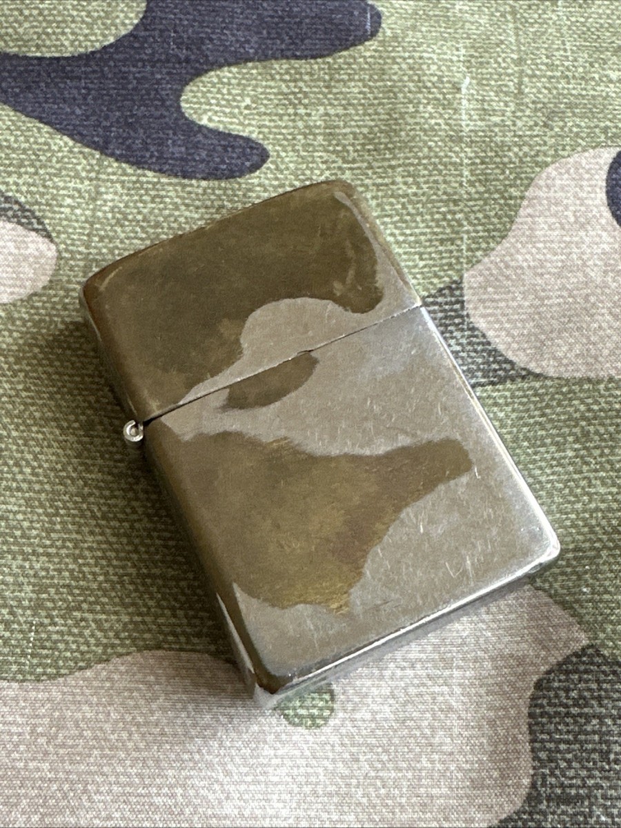 1982 Classic Vintage Zippo Lighter - Chrome Finish - Great Patina 