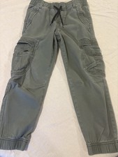 Boys Wrangler Olive Green Cargo Pants Size M 8 