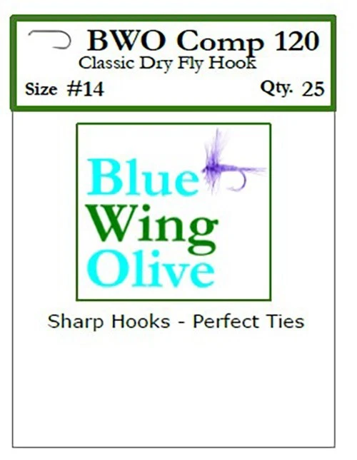 Ganchos para mosca seca sin púas BWO COMP 120 - paquetes de 25 y 100 Foto 2 de 2